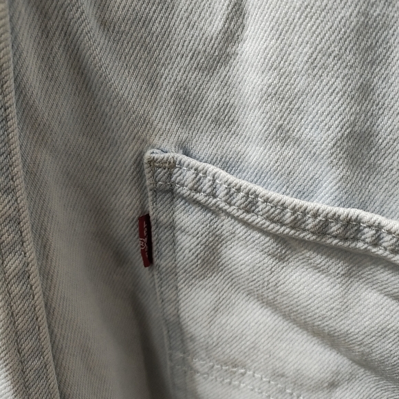 Levi's Denim Overalls Medium Light Wash Denim Two Horse Brand Clean - Picture 11 of 16